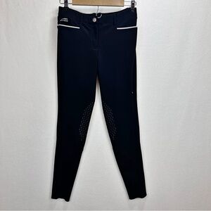 Equiline Women’s Black Equestrian Breeches with Grip Panels IT44/US28
